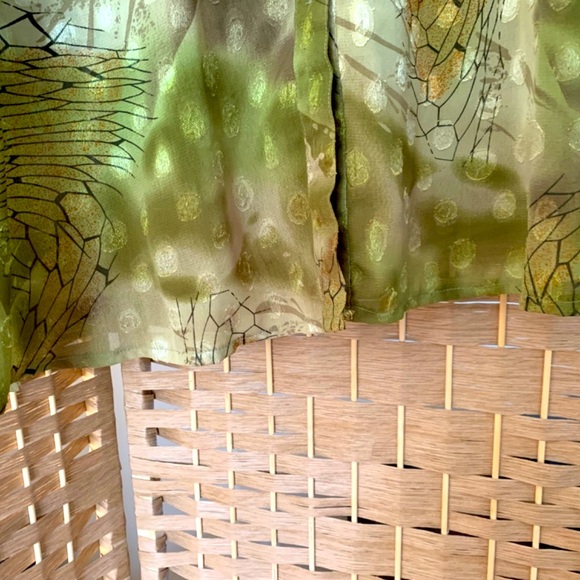 90s Vintage sheer blouse with unique buttons and wild fabric - Picture 3 of 11